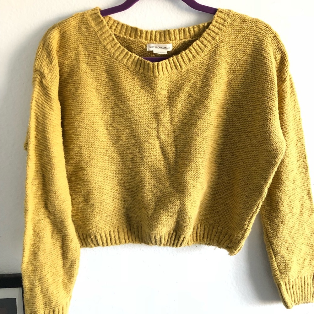 Obey propaganda yellow sweater